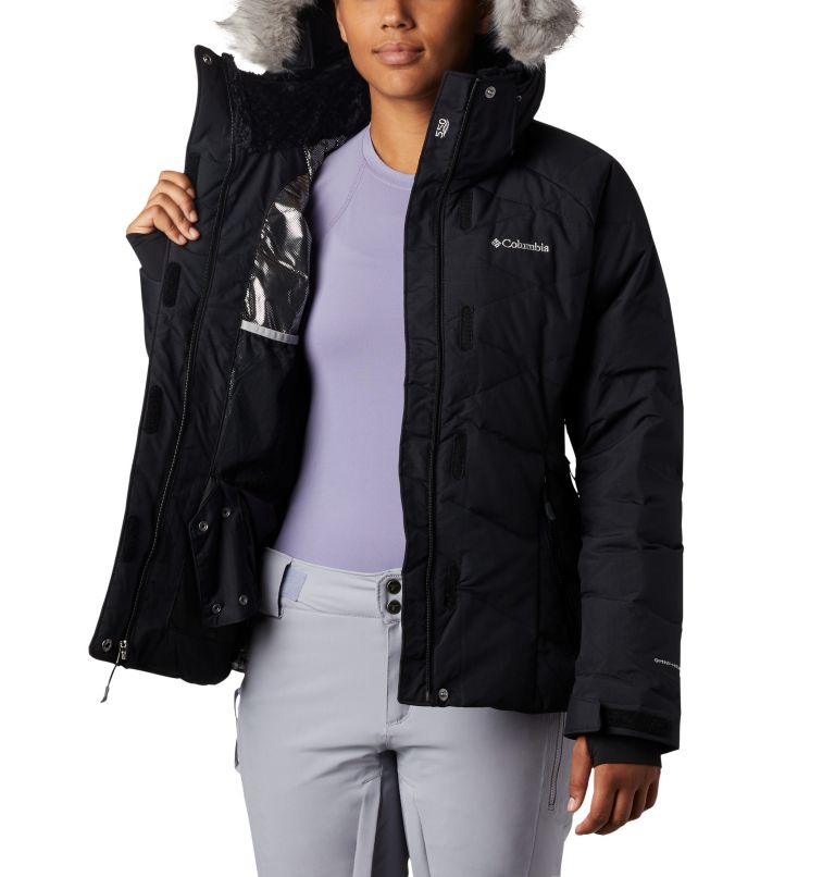 Women's Lay D Down II Ski Jacket, Color: Black Metallic