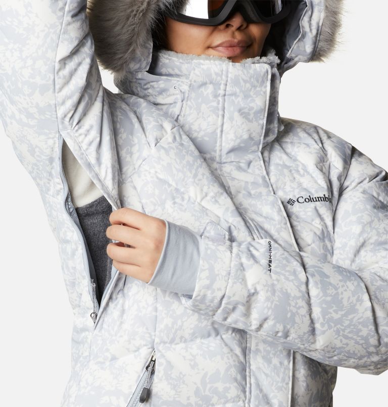 Women’s Lay D Down II Jacket, Color: White Florescence Print, image 7
