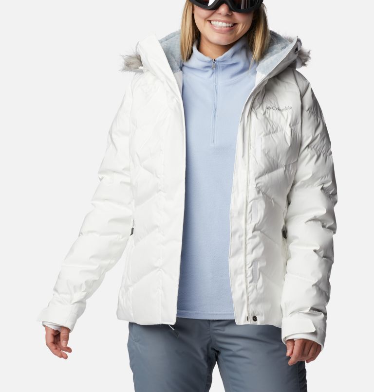 Thumbnail: Women's Lay D Down II Down Ski Jacket, Color: White Sheen, image 14