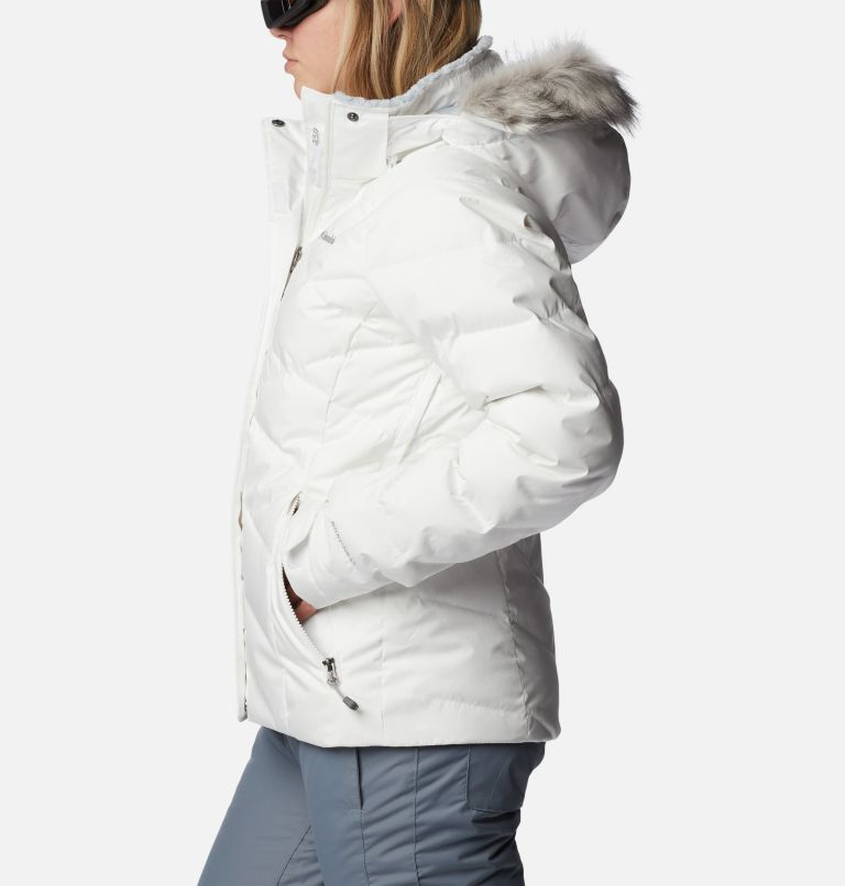 Women's Lay D Down II Waterproof Down Ski Jacket, Color: White Sheen, image 3