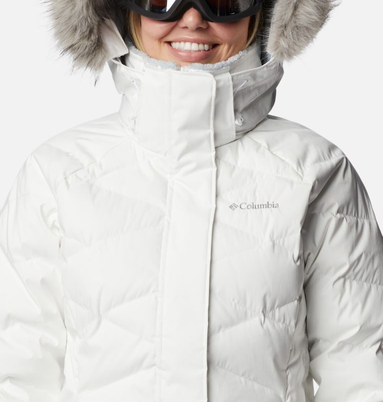 Chaqueta de esquí Lay “D” Down II para mujer, Color: White Sheen, image 4