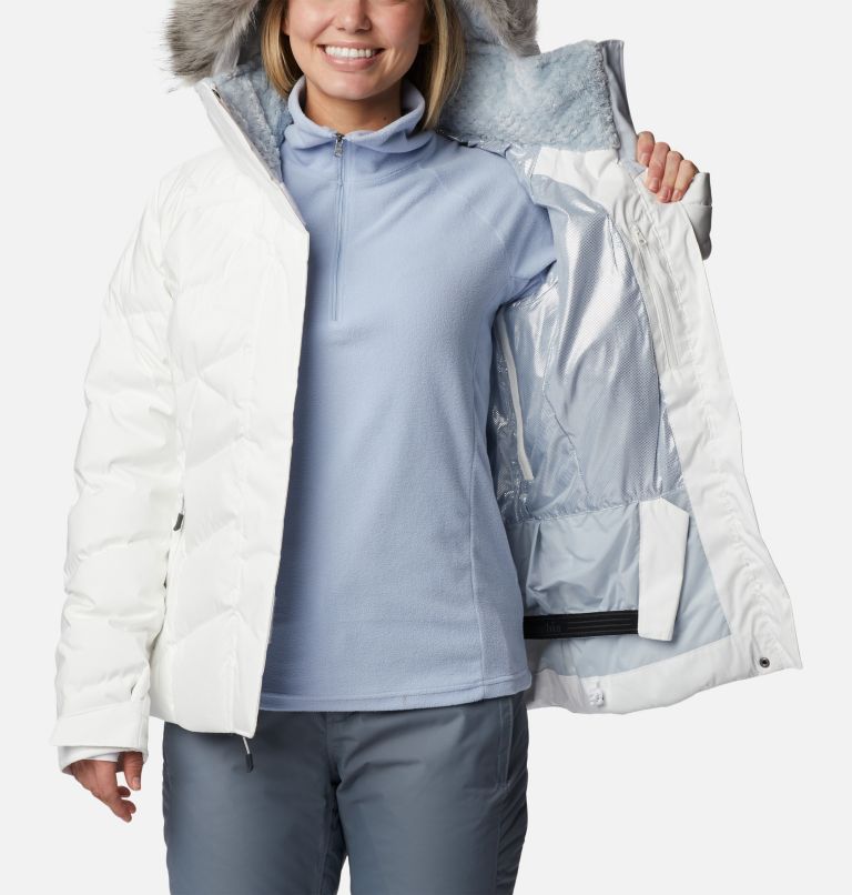 Thumbnail: Women's Lay D Down II Waterproof Down Ski Jacket, Color: White Sheen, image 5