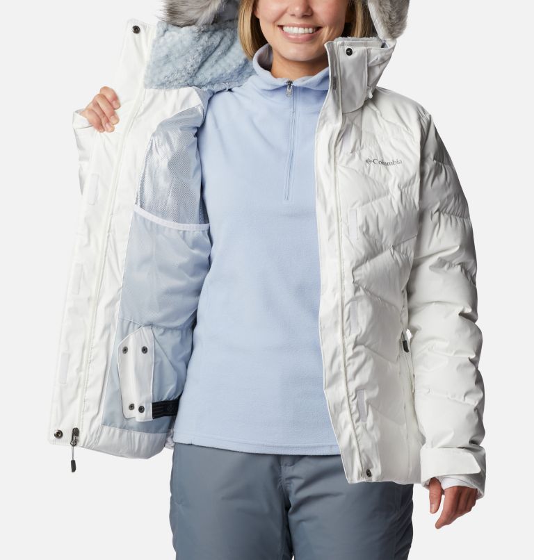Women's Lay D Down II Waterproof Down Ski Jacket, Color: White Sheen, image 6
