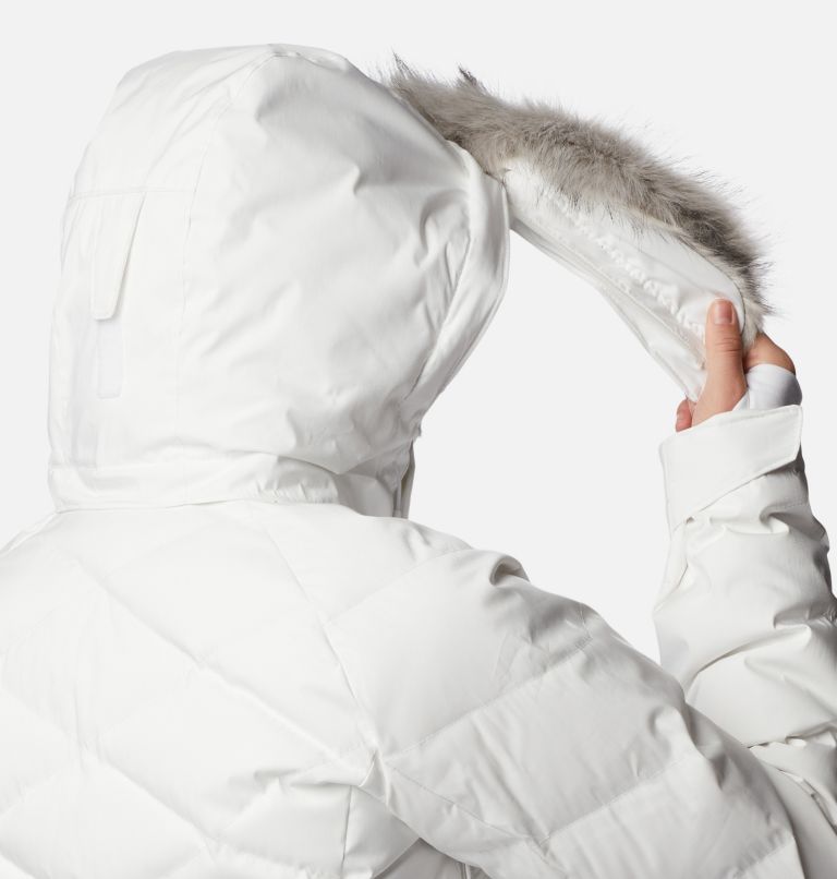Thumbnail: Women's Lay D Down II Down Ski Jacket, Color: White Sheen, image 8