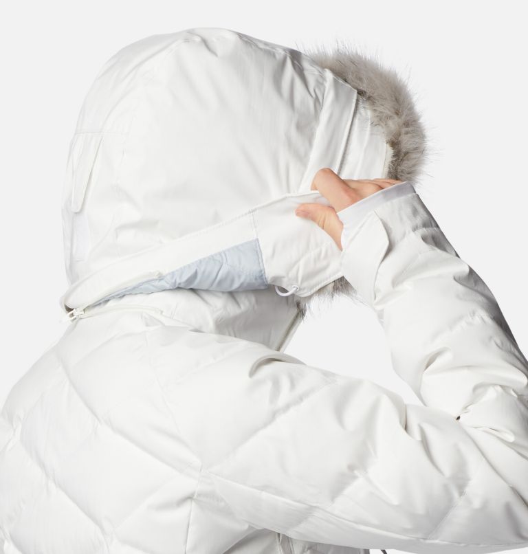 Thumbnail: Women's Lay D Down II Waterproof Down Ski Jacket, Color: White Sheen, image 9