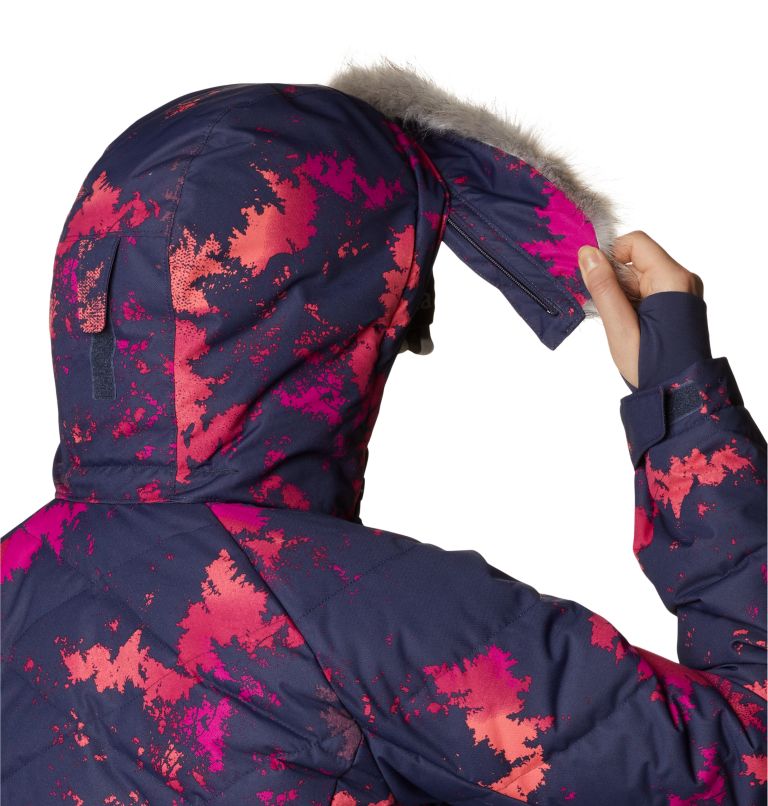 Women's Lay D Down II Waterproof Down Ski Jacket, Color: Nocturnal Lookup Print, image 7
