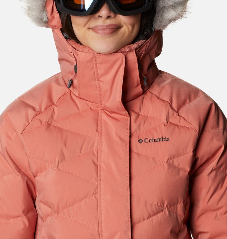 Thumbnail: Women's Lay D Down II Waterproof Down Ski Jacket, Color: Dark Coral Sheen, image 4
