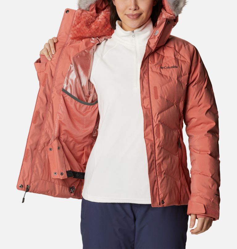 Thumbnail: Women's Lay D Down II Waterproof Down Ski Jacket, Color: Dark Coral Sheen, image 5