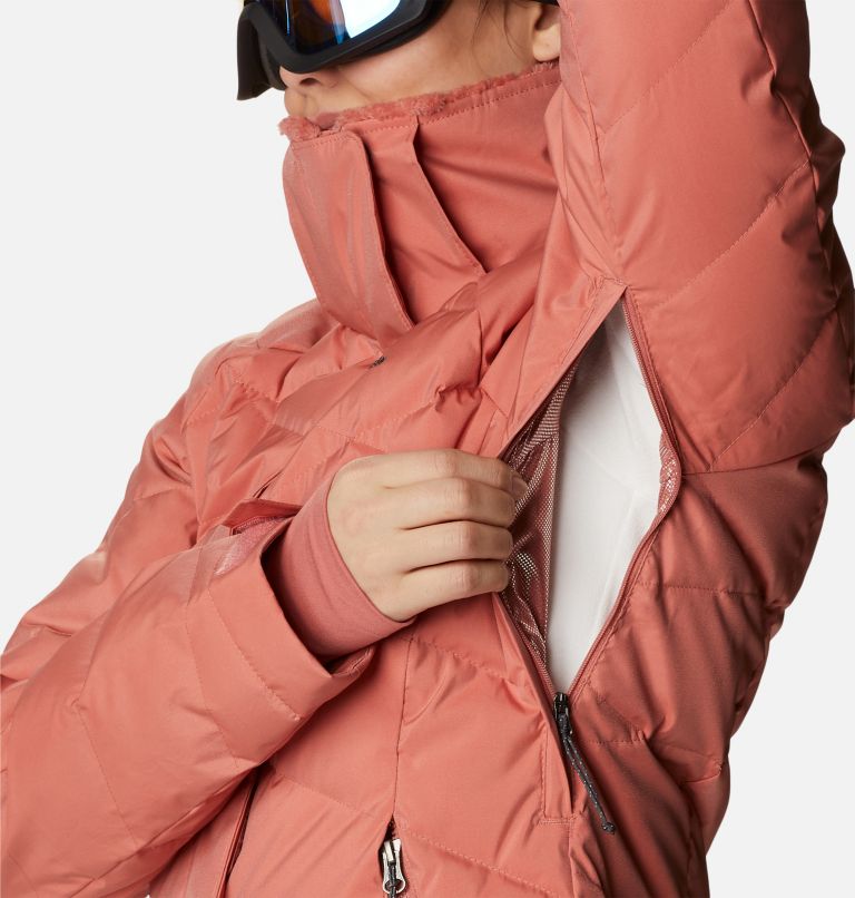Thumbnail: Women's Lay D Down II Waterproof Down Ski Jacket, Color: Dark Coral Sheen, image 11