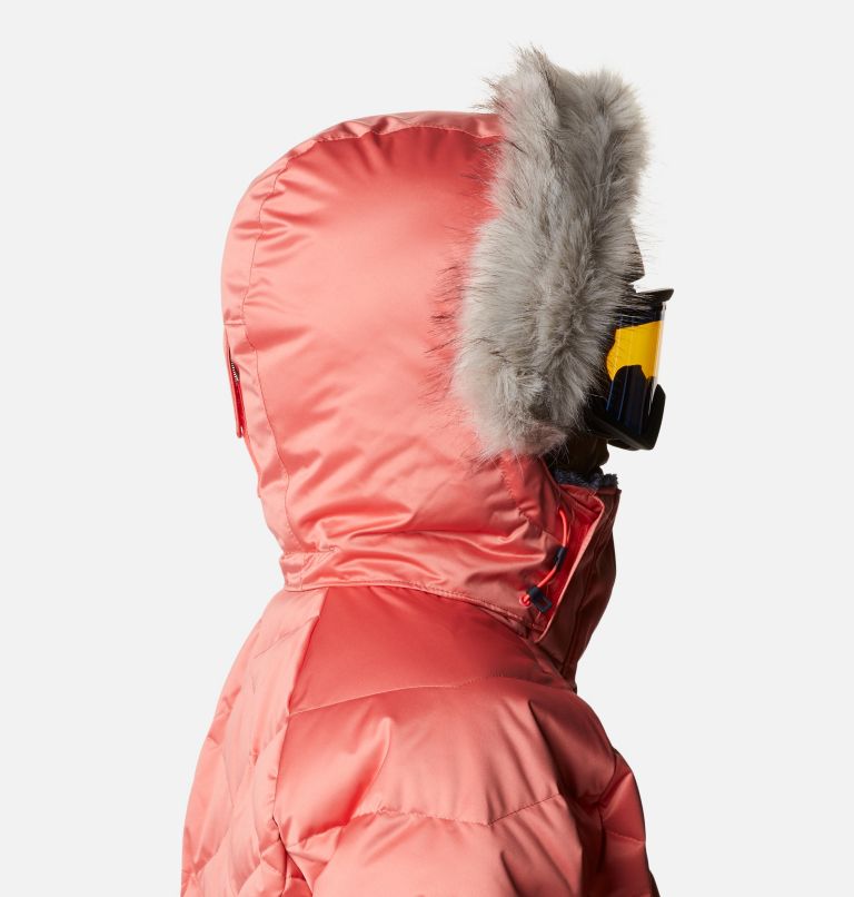 Thumbnail: Women's Lay D Down II Waterproof Down Ski Jacket, Color: Neon Sunrise, image 8