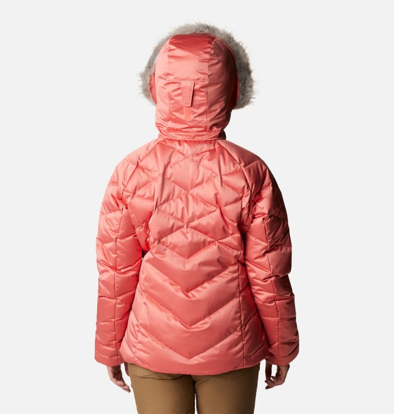 Thumbnail: Women's Lay D Down II Waterproof Down Ski Jacket, Color: Neon Sunrise, image 2
