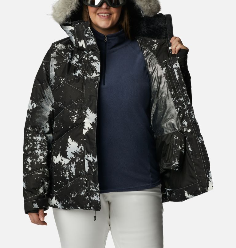 Thumbnail: Women’s Lay D Down II Jacket - Plus Size, Color: White Lookup Print, image 5