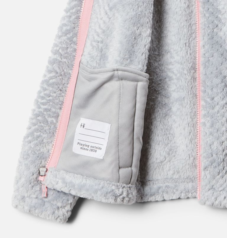 Girls' Fire Side Sherpa Jacket, Color: Columbia Grey, image 3