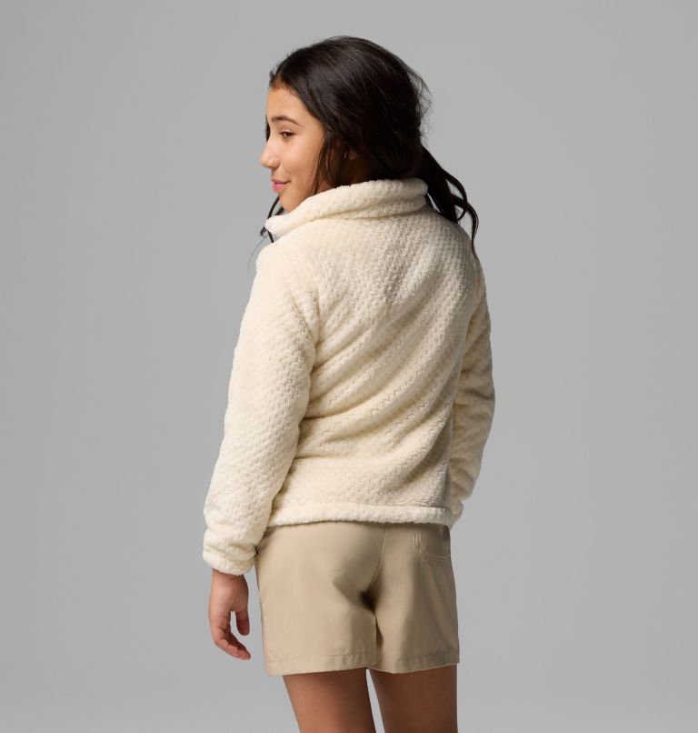 Girls' Fire Side Sherpa Jacket, Color: Chalk, image 2