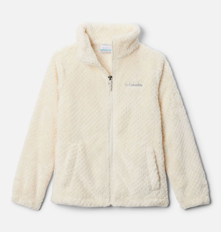 Girls' Fire Side Sherpa Jacket, Color: Chalk, image 6