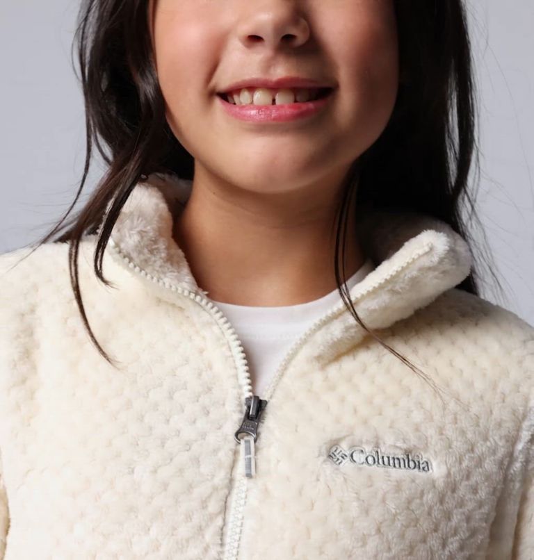 Girls' Fire Side Sherpa Jacket, Color: Chalk