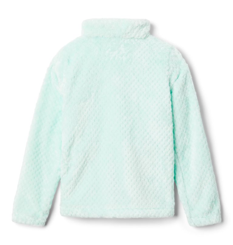Chandail en laine polaire à glissière pleine longueur Fluffy Fleece pour fille, Color: Sea Ice, image 2