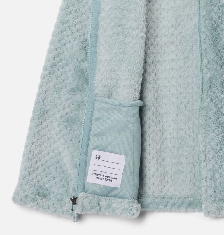 Girls' Fire Side Sherpa Jacket, Color: Crushed Blue, image 3