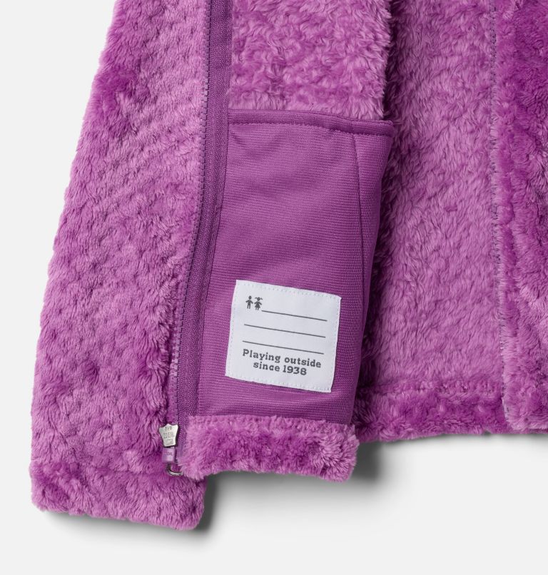 Girls' Fire Side Sherpa Jacket, Color: Razzle, image 3