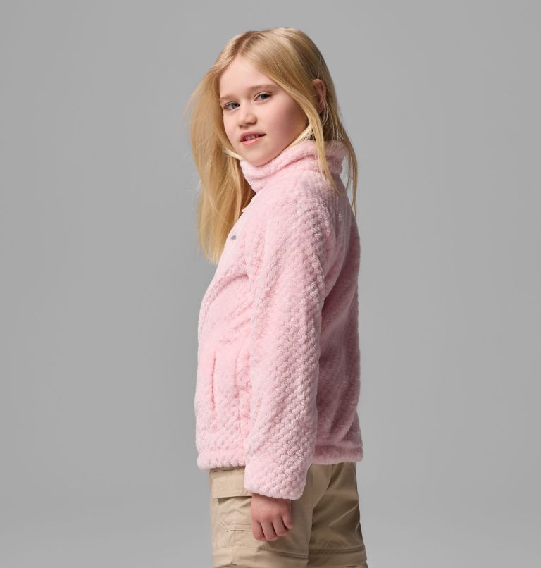 Girls' Fire Side Sherpa Jacket, Color: Satin Pink, image 3