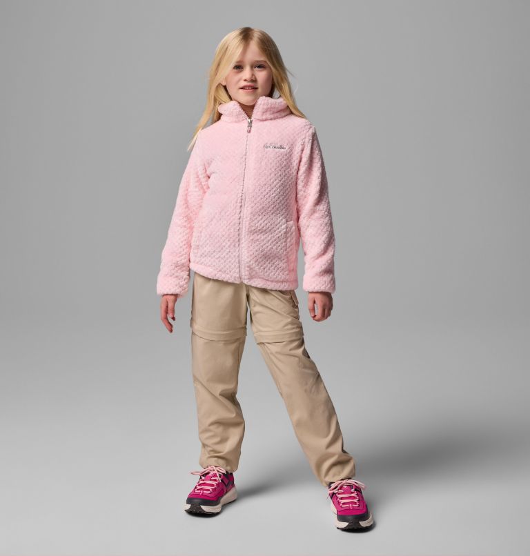 Girls' Fire Side Sherpa Jacket, Color: Satin Pink, image 1