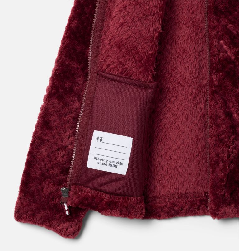 Girls' Fire Side Sherpa Jacket, Color: Rich Wine, image 3