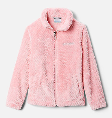 Columbia Pink Girl’s 10-12 Rose Pink Fleece Jacket Coat 