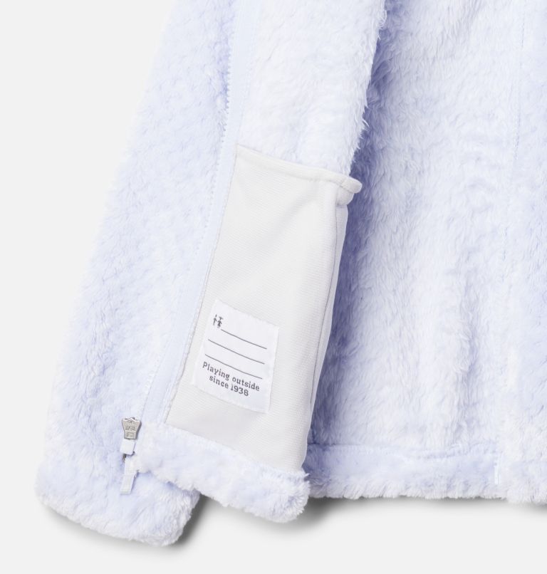 Girls' Fire Side Sherpa Fleece Jacket, Color: Snowdrift, image 3
