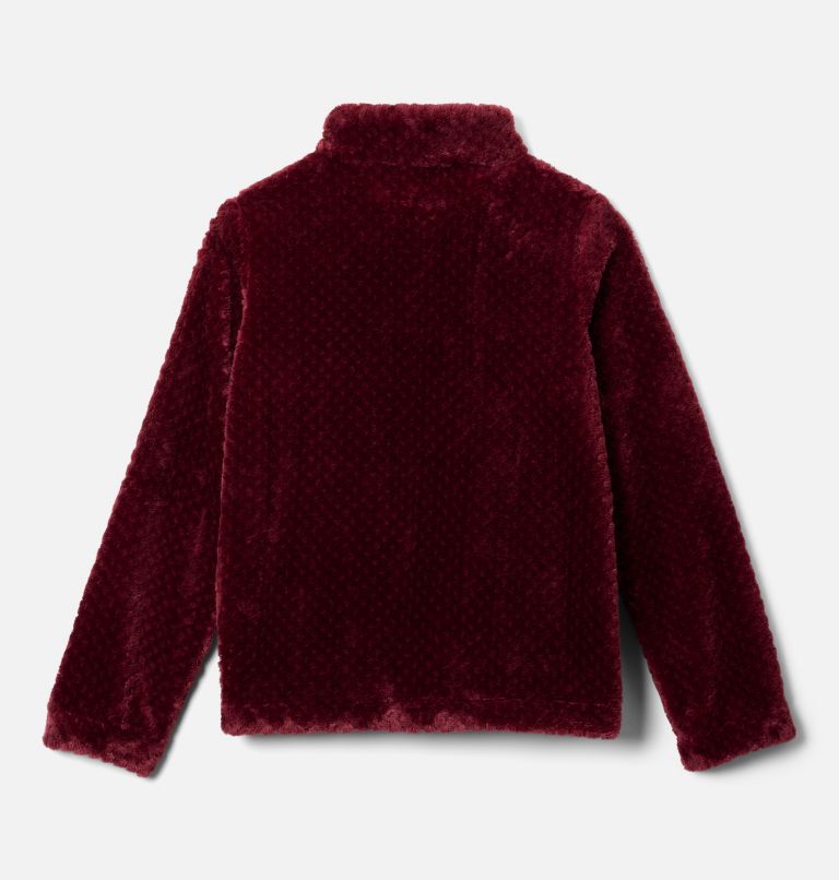 Girls' Fire Side Sherpa Fleece Jacket, Color: Rich Wine, image 2