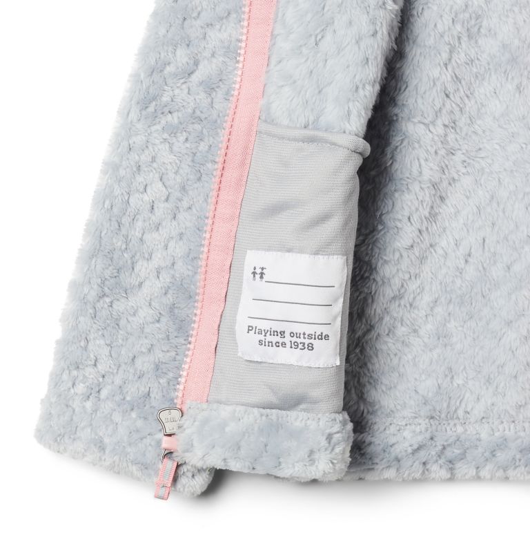 Girls' Toddler Fire Side Sherpa Full Zip, Color: Columbia Grey, image 3
