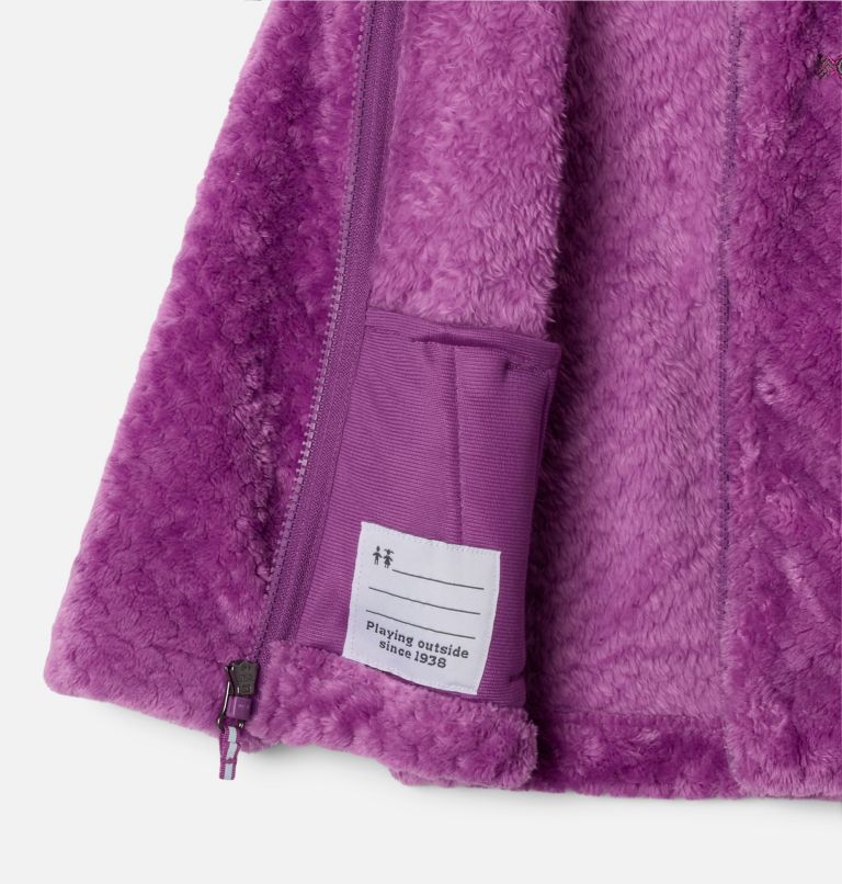 Girls' Toddler Fire Side Sherpa Full Zip, Color: Razzle, image 3