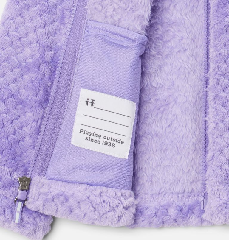 Girls' Toddler Fire Side Sherpa Full Zip, Color: Paisley Purple, image 3