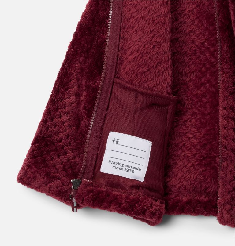 Toddler's Fire Side Fleece Jacket, Color: Rich Wine, image 3