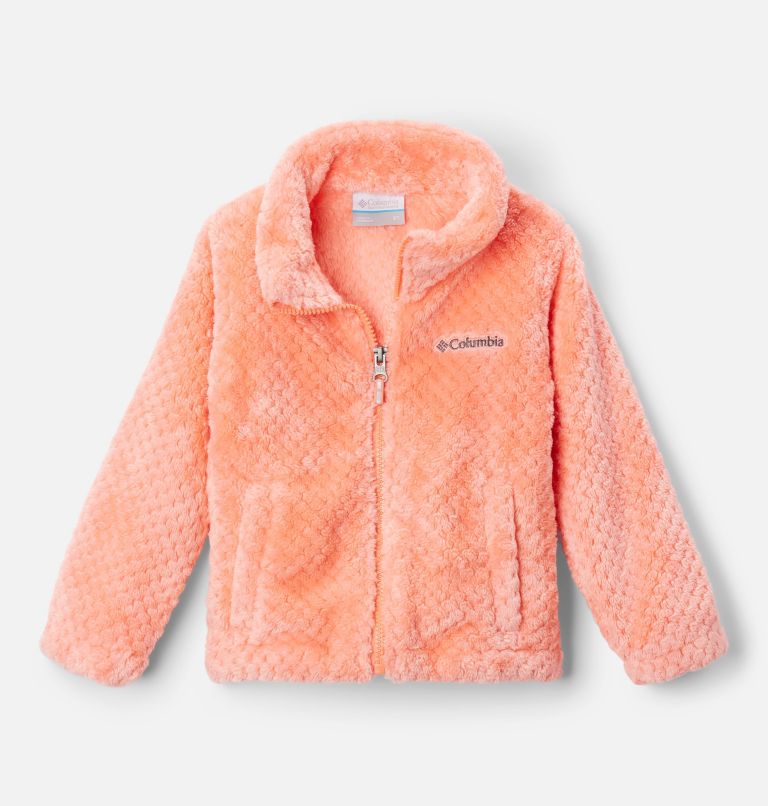 Girls' Toddler Fire Side Sherpa Full Zip, Color: Hot Coral, image 1