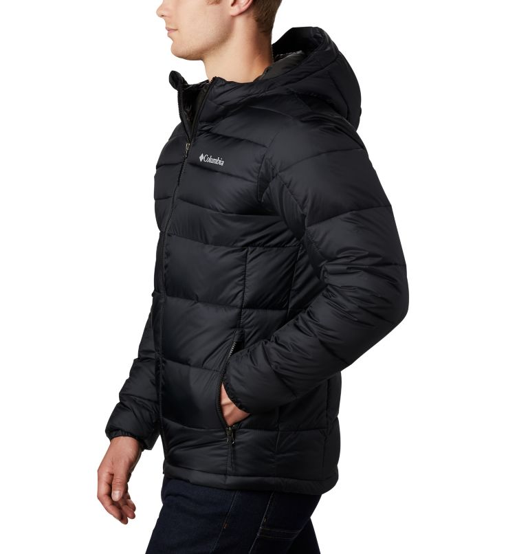 Men's Buck Butte Hooded Synthetic Down Jacket, Color: Black, image 3