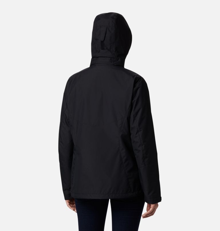 Columbia Sportswear Jacket Small Women Black Double Whammy Full Zip Snap Up  Used