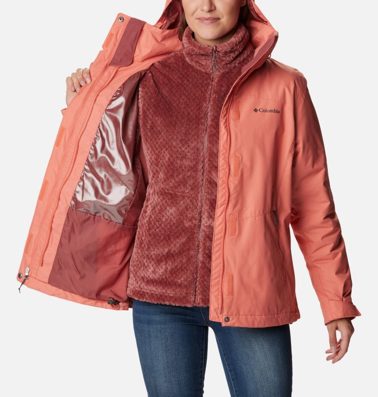 Women's Bugaboo II Fleece 3-in-1 Waterproof Jacket, Color: Faded Peach, image 6