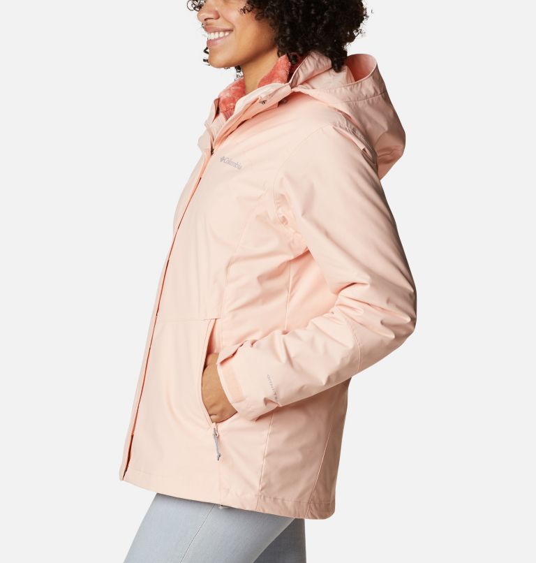 Women's Bugaboo II Fleece 3-in-1 Waterproof Jacket, Color: Peach Blossom, image 3