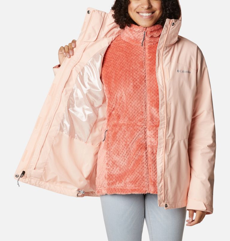 Women's Bugaboo II Fleece 3-in-1 Waterproof Jacket, Color: Peach Blossom, image 5