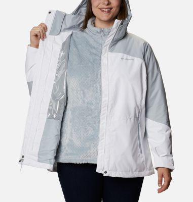 columbia women's white fleece jacket