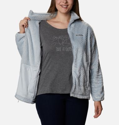 plus size women's fleece cardigans