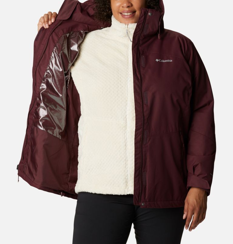 Manteau Interchange en laine polaire Bugaboo II pour femme — Grandes tailles, Color: Malbec, image 5