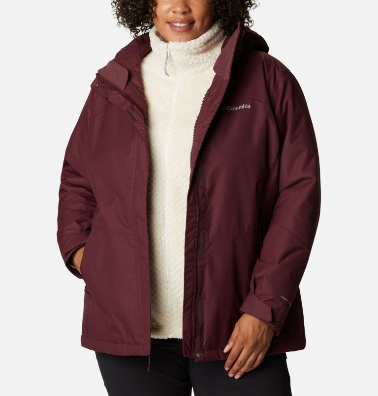 Manteau Interchange en laine polaire Bugaboo II pour femme — Grandes tailles, Color: Malbec, image 11