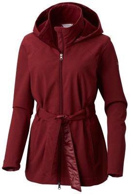 columbia women's take to the streets ii long softshell jacket