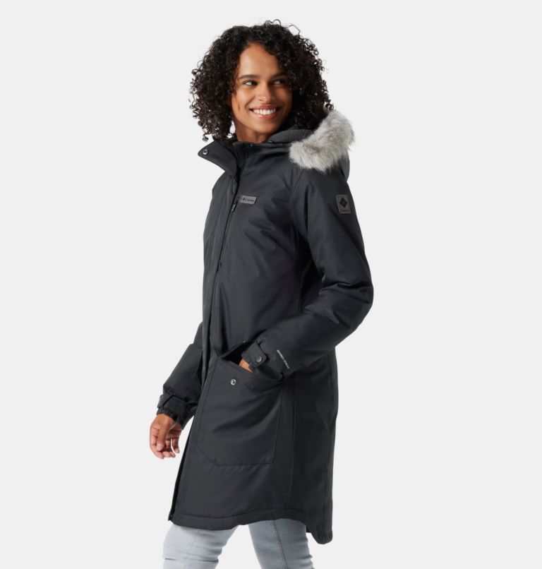 Women's Suttle Mountain Long Insulated Jacket, Color: Black