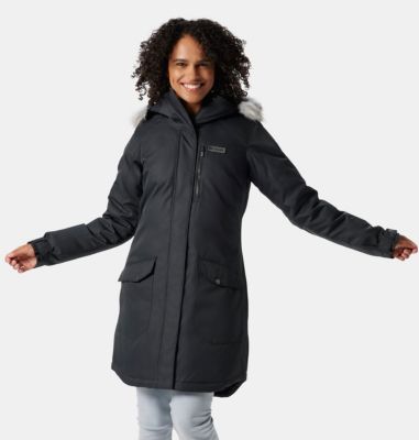 columbia coat with fur hood