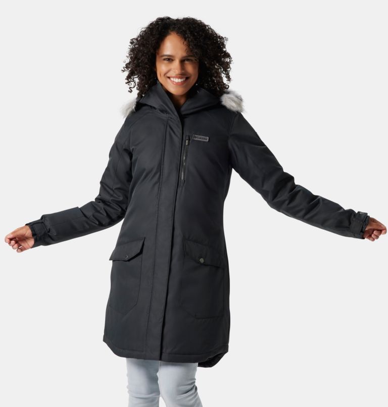 Women's Suttle Mountain Long Insulated Jacket, Color: Black