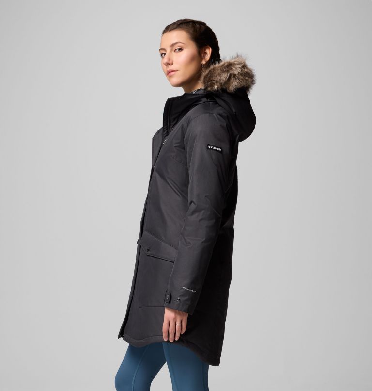 Women's Suttle Mountain Long Insulated Jacket, Color: Black, image 4