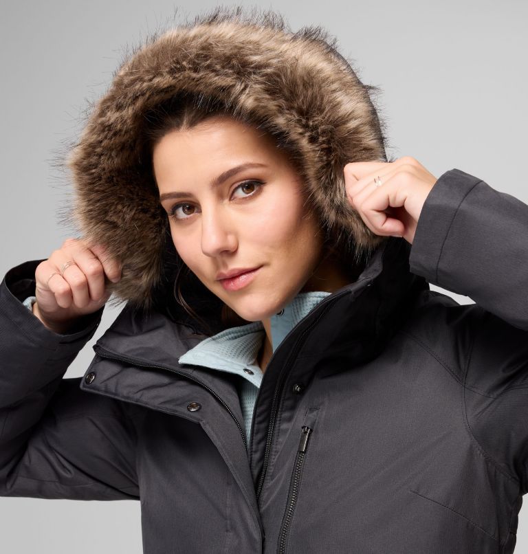 Women's Suttle Mountain Long Insulated Jacket, Color: Black, image 7