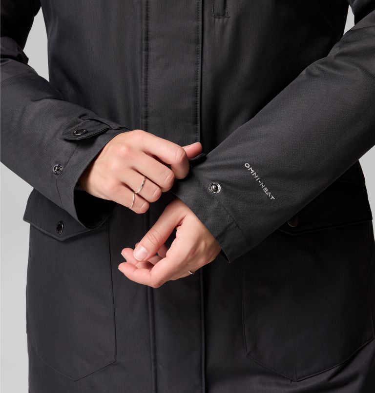 Women's Suttle Mountain Long Insulated Jacket, Color: Black, image 8